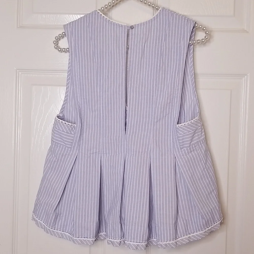 Free People Womens Light Blue Sleeve less Peplum Baby Doll Top Size XS - Picture 7 of 13